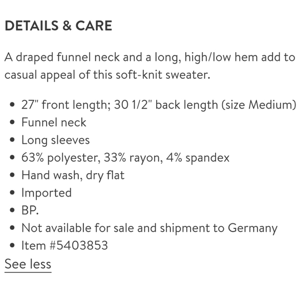 BP Funnel Neck Tunic - Picture 5 of 5